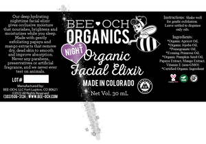 Organic Night Elixir - PM Facial Moisturizer